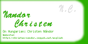 nandor christen business card